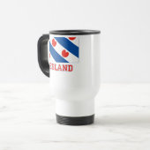 名前のフリースラント州の旗 トラベルマグ (正面左)