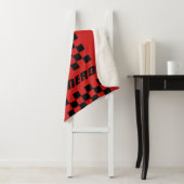 名前のフルカスタムカ市松模様にラーストライプ シェルパブランケット (インサイチュ)