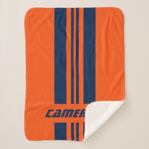 名前のフル·カスタムカラーRacingストライプ1 シェルパブランケット
