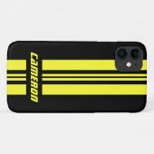 名前のフル·カスタムカラーRacingストライプ1 Case-Mate iPhoneケース (裏面(横))