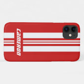 名前のフル·カスタムカラーRacingストライプ1 Case-Mate iPhoneケース (裏面(横))