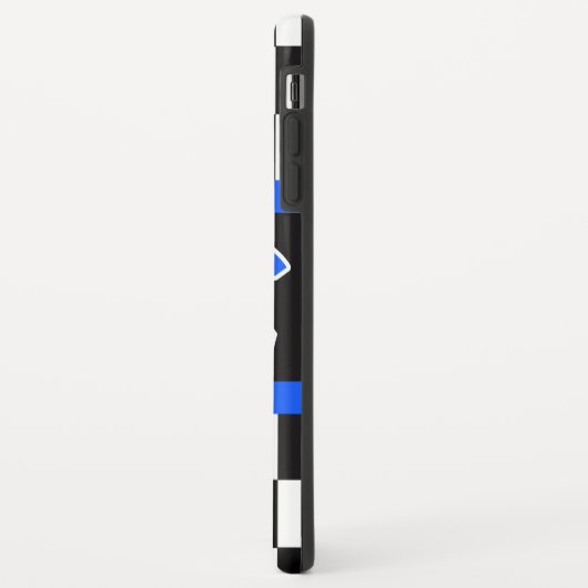 名前のブルースポーツカーをレースしている子供たち Case-Mate iPhoneケース (裏面/左)