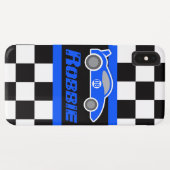 名前のブルースポーツカーをレースしている子供たち Case-Mate iPhoneケース (裏面(横))