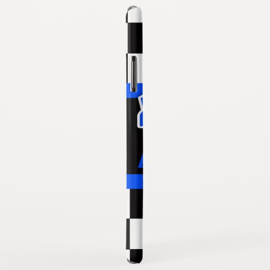 名前のブルースポーツカーをレースしている子供たち Case-Mate iPhoneケース (裏面/右)