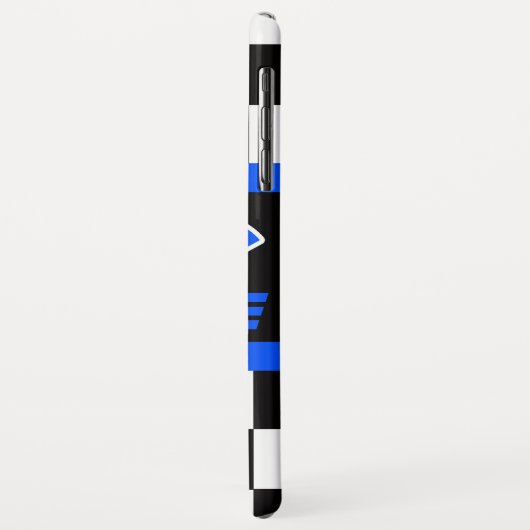 名前のブルースポーツカーをレースしている子供たち Case-Mate iPhoneケース (裏面/左)