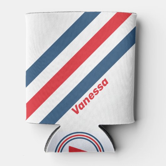 名前のポストマンノスストライプタルな 缶クーラー (正面)