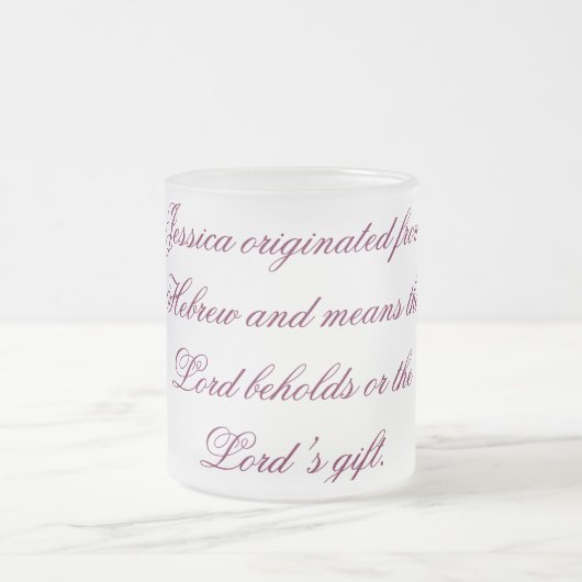 名前のマグの意味 フロストグラスマグカップ (中央)