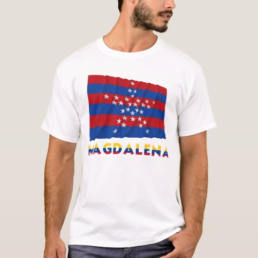 名前のマグダレーナの振る旗 Tシャツ (正面)