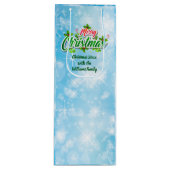 名前のマッチングMerry Christmas BlueワインギフトB ワインギフトバッグ (正面)