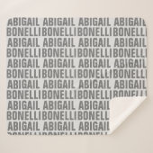 名前のミニマリストはっきりしたグレイモダンシック シェルパブランケット (正面(横))