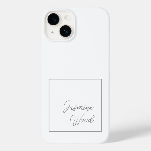 名前のミニマルモダンリストスクリプトの追加 Case-Mate iPhoneケース (裏面)