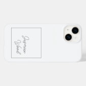 名前のミニマルモダンリストスクリプトの追加 Case-Mate iPhoneケース (裏面 (横))
