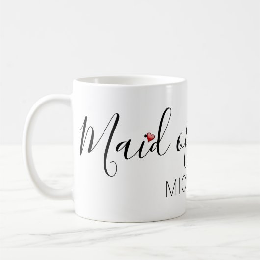 名前のメイド・オブ・オーナー(花嫁付き添い人) コーヒーマグカップ (左)