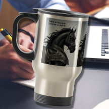 名前のメッセージを追加し、鎧を持つ強い黒馬