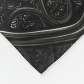 名前のメッセージを追加し、鎧を持つ強い黒馬 フリースブランケット (角)