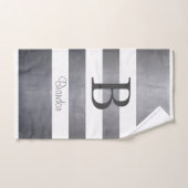 名前のモエレガントノグラストライプのム バスタオルセット (ハンドタオル)