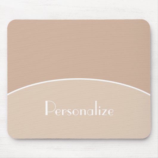 名前のモダンでシックな専門ベージュタン マウスパッド (正面)