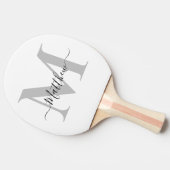 名前のモノグラムイニシャルをカスタマイズ 卓球ラケット (横)