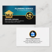 名前のモノグラム配管 名刺 (正面/裏面)