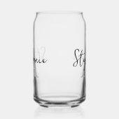 名前のモノグラム スクリプト オーダーメイド ガラス缶 (左)