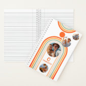 名前のモノグラム ボヘミア アーチ マルチ フォト トレンディー ガーリー ノートブック (内側)