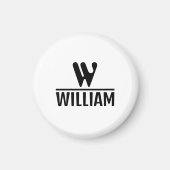 名前のモノグラム マグネットをパーソナライズ マグネット (正面)