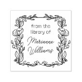 名前のライブラリからのかわいいフローラフレーム セルフインキングスタンプ (デザイン)