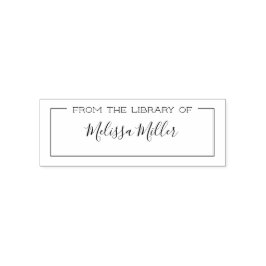 名前のライブラリからのパーソナライズされた本のスタンプ セルフインキングスタンプ