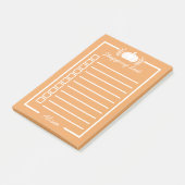 名前のリストのカチカチ箱をする素朴なカボチャ ポストイット (アングル)