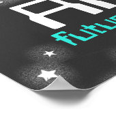 名前のロケット宇宙ボーイズ灰色の赤のポスター ポスター (角)