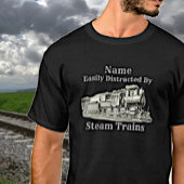 名前のヴィンテージ蒸気列車を簡単に気を散らす Tシャツ