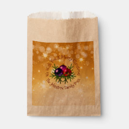 名前の一致するクリスマスを追加金ゴールド優先バッグ フェイバーバッグ