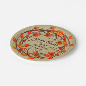 名前の一致する感謝祭の秋7"紙プラン ペーパープレート (アングル)