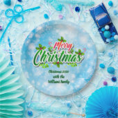 名前の一致するMerry Christmas Blueの追加9" ペーパープレート (パーティー)