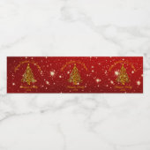 名前の一致セットクリスマスレッド金ゴールドツリー星の追加 ペットボトルラベル (シングルラベル)