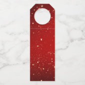 名前の一致セットクリスマスレッド金ゴールドツリー星の追加 ボトルネックタグ (裏面)