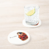 名前の上品によって斑点を付けられるてんとう虫 コースター (側面)