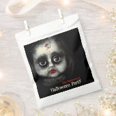 名前の不気味幽霊のよく出るな人形ハローウィンパーティ フェイバーバッグ (クリップ留めされた状態)