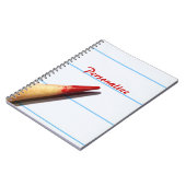 名前の並べられた紙の赤い先生の鉛筆 ノートブック (左側)