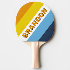 名前の付いたはっきりした石炭ストライプのの夜 卓球ラケット