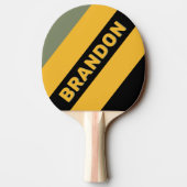 名前の付いたオはっきりしたリーブストライプナイトライト 卓球ラケット (裏面)