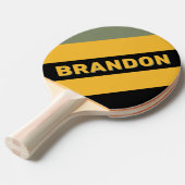 名前の付いたオはっきりしたリーブストライプナイトライト 卓球ラケット (正面アングル)