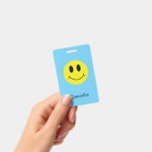 名前の付いたクラシックグリニング顔 バッジ (手持ち)