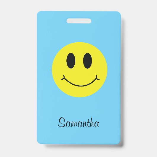 名前の付いたクラシックグリニング顔 バッジ (表面)
