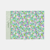 名前の付いたグカスタムロユニセックスグのベビーブランケット フリースブランケット (正面(横))