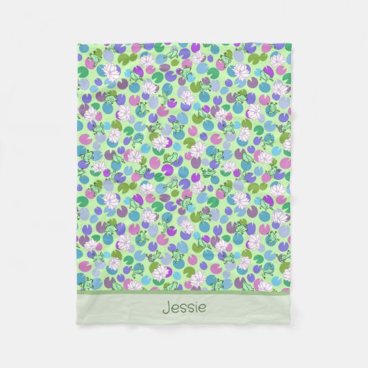 名前の付いたグカスタムロユニセックスグのベビーブランケット フリースブランケット (正面)