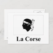 名前の付いたコルシカフランスの国旗 ポストカード (正面/裏面)