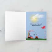 名前の付いたゴルフボールオンティー カード (内部)