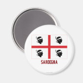 名前の付いたサルデーニャ国旗 マグネット (正面/裏面)