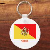 名前の付いたシチリア国旗 キーホルダー (正面)